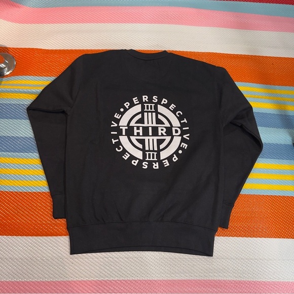 Perspective Black White Sweater Sweatshirt Men Size Medium - Picture 2 of 3